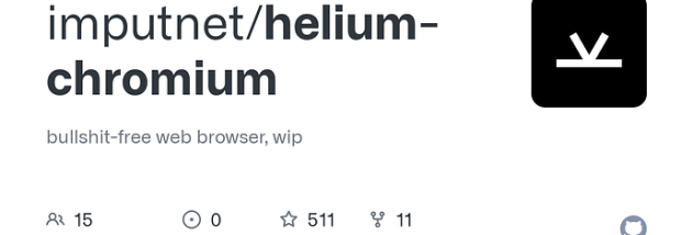 Helium Browser screenshot