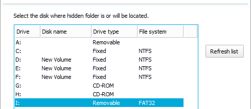 Hide Folder Ext screenshot
