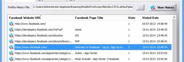 History Spy for Facebook screenshot