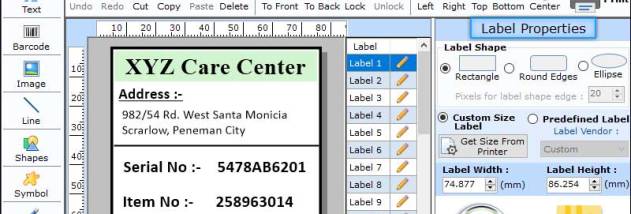 Hospital Barcode Printing Program screenshot