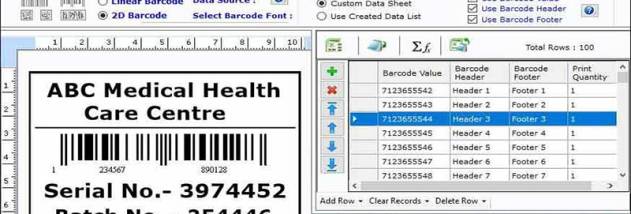Hospital Barcode Software screenshot