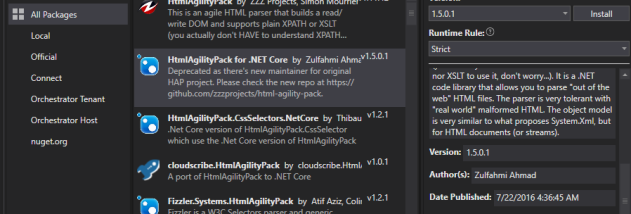 Html Agility Pack screenshot