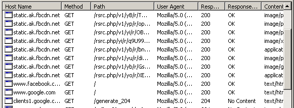 HTTPNetworkSniffer 64-bit screenshot