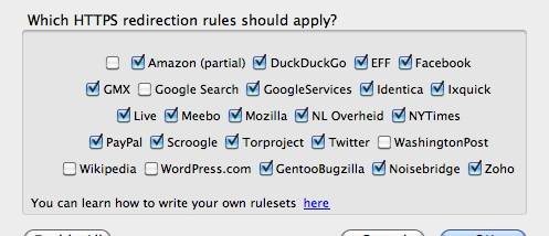 HTTPS Everywhere screenshot
