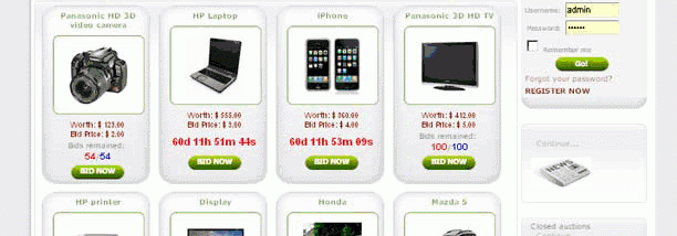 ICLowBidAuction screenshot