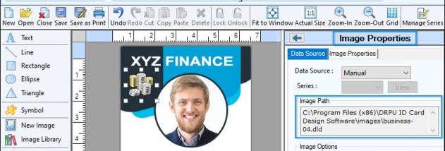 ID Badges Layout Design Application screenshot