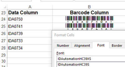 Code 39 Barcode Font Package screenshot