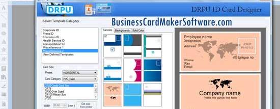 Identity Card Designing Program screenshot