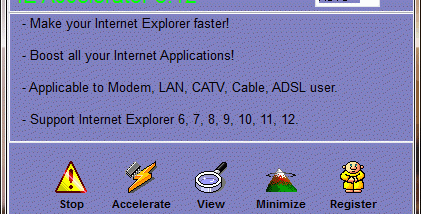 IE Accelerator screenshot