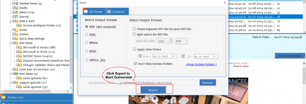 Ignisstagnissta OST to PST Converter screenshot