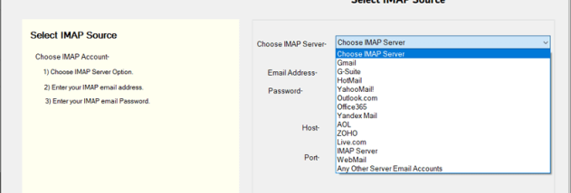 IMAP Attachment Extractor Software screenshot