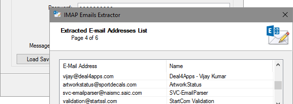 IMAP Emails Extractor screenshot