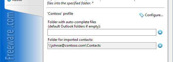 Import Contacts from Auto-Complete Files screenshot