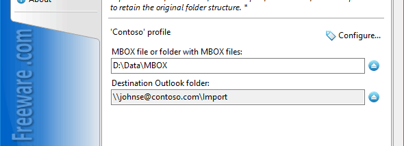 Import MBOX to Outlook screenshot