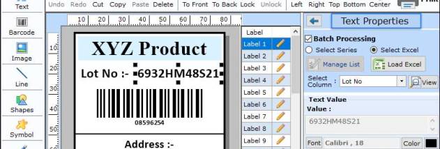 Industrial Barcode Designing Software screenshot