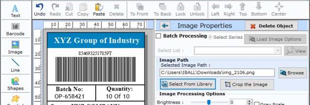 Industrial Barcode Label Creator screenshot