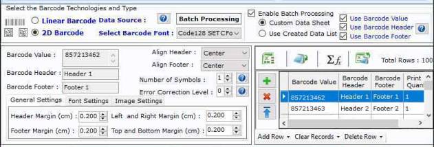 Industrial Barcode Label Designing Tool screenshot