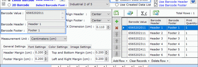 Industrial Barcode Label Maker Software screenshot