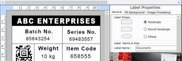 Industrial Barcode Label Making Tool screenshot