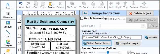 Industrial Barcode Software screenshot