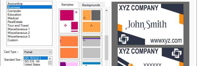 Industrial Visiting Card Creator Program screenshot