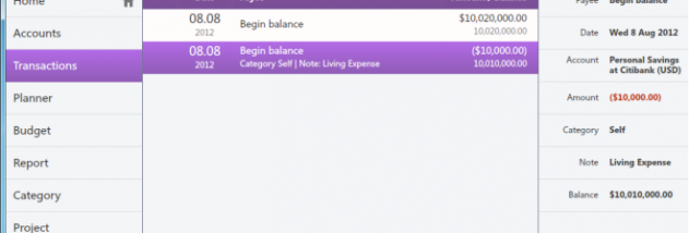 Inesoft Cash Organizer screenshot