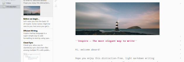 Inspire Writer screenshot
