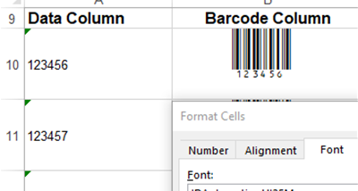 Interleaved 2 of 5 ITF Barcode Fonts screenshot