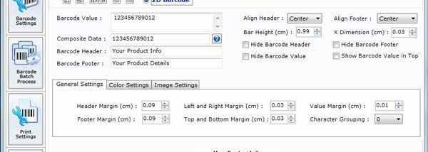 Interleaved 2 of 5 Barcode Generator screenshot