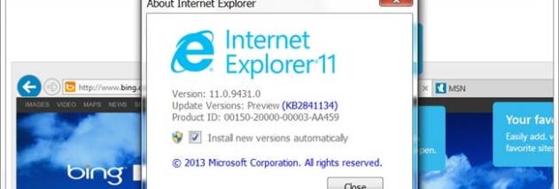 Internet Explorer 11 screenshot