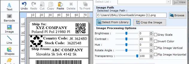 Inventory Barcode Label Design Software screenshot