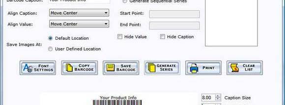 Inventory Barcode Labels Creator screenshot