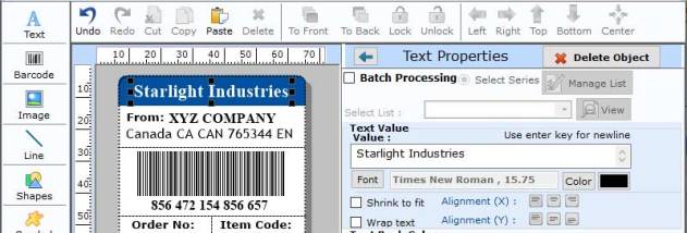 Inventory Barcode Labels Software screenshot