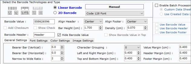 Inventory Barcode Making Application screenshot