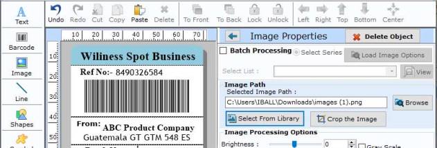 Inventory Barcodes Designing Tool screenshot