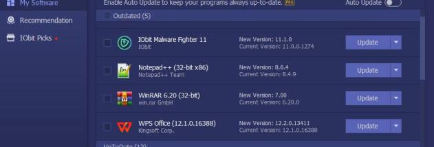IObit Software Updater screenshot