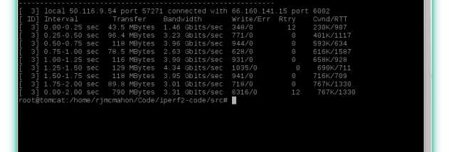 Iperf screenshot