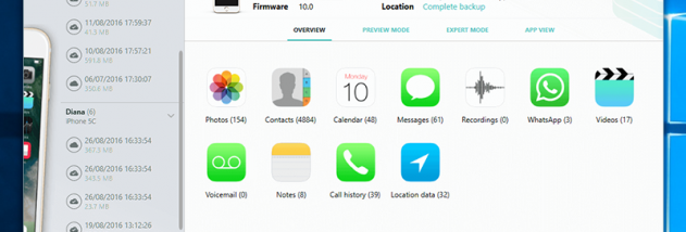 iPhone Backup Extractor screenshot