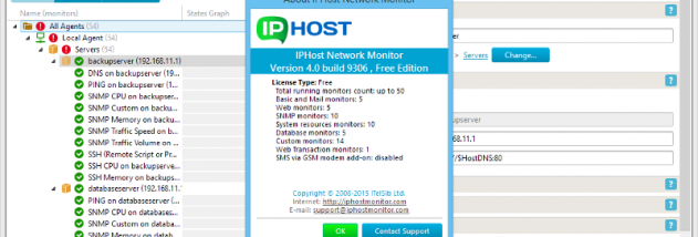 IPHost Network Monitor Freeware screenshot