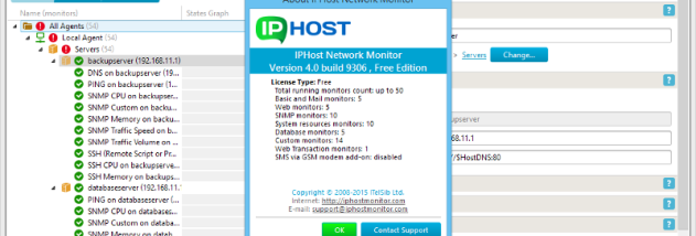 IPHost Network Monitor Freeware screenshot