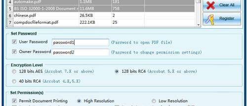 iPubsoft PDF Encrypter screenshot