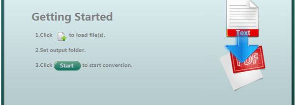 iPubsoft Text to PDF Converter screenshot