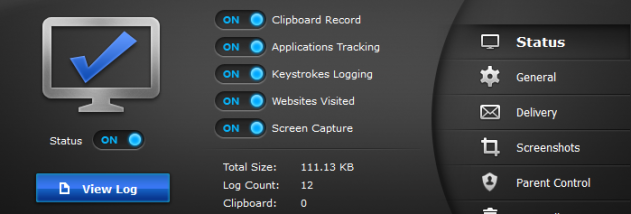 iSeeGuard AnyKeylogger screenshot