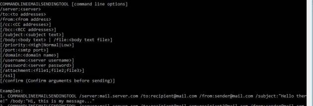 isimSoftware Command Line Email Sending screenshot