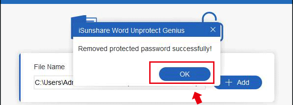 iSunshare Word Unprotect Genius screenshot