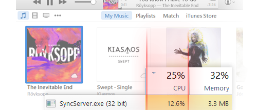 iTunes CPU Redux screenshot