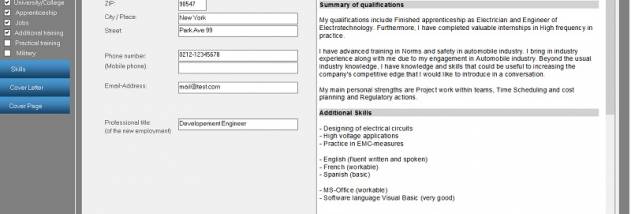 JOB APPLICATION MASTER screenshot