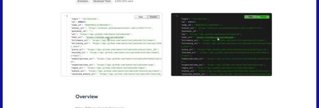 JSON Formatter screenshot