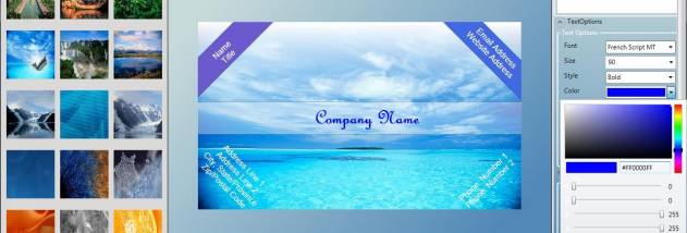 Juicy Business Cards screenshot