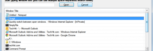 JumpToWindow screenshot